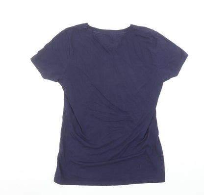 Womens UK Size S Tommy Jeans Blue Basic T-Shirt