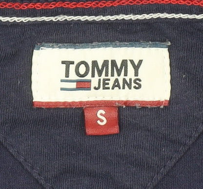 Womens UK Size S Tommy Jeans Blue Basic T-Shirt