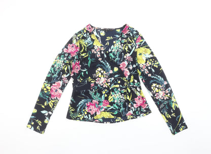 Womens UK Size XS VERO MODA Multicoloured Wrap Blouse