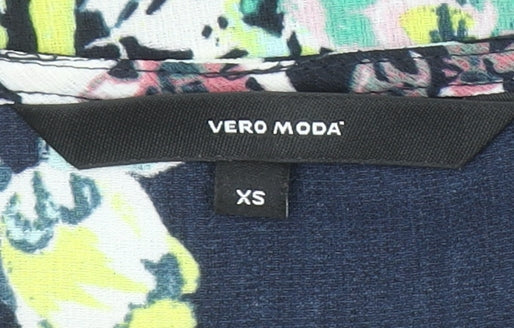 Womens UK Size XS VERO MODA Multicoloured Wrap Blouse