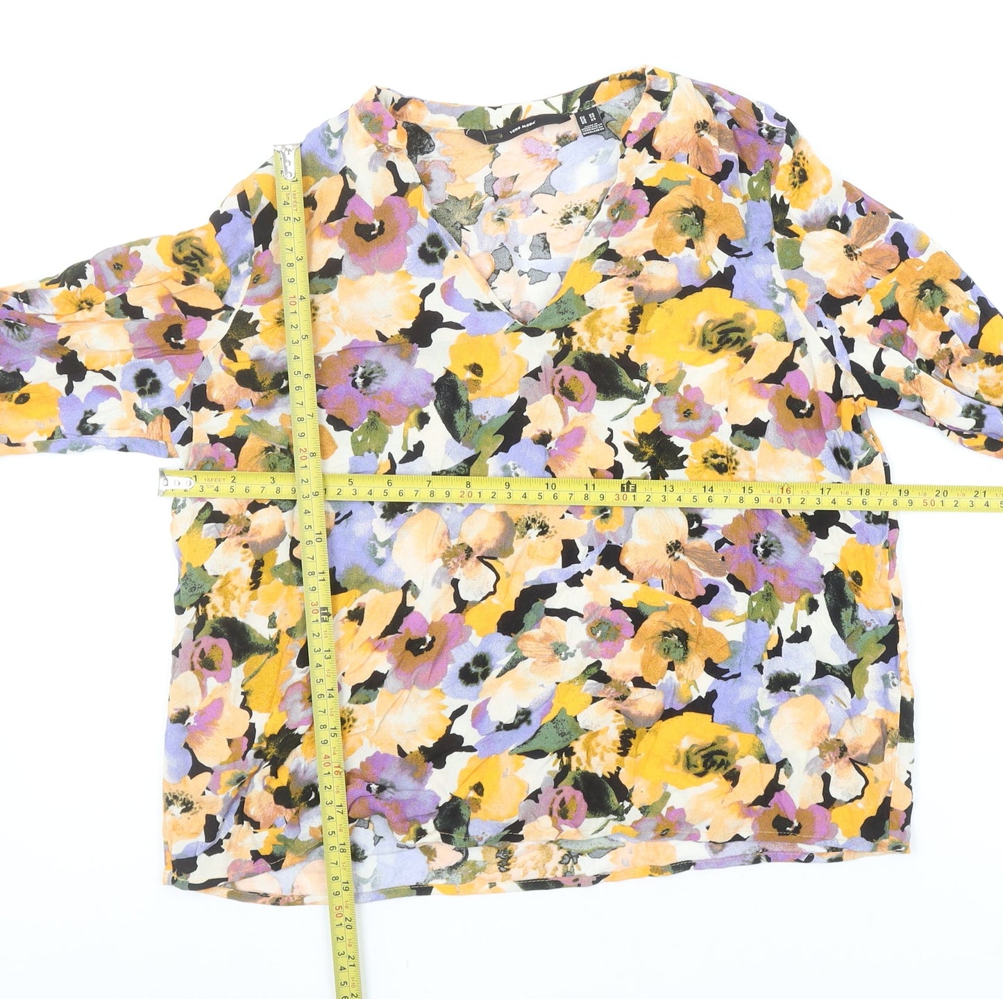 Womens UK Size XS VERO MODA Multicoloured Tunic Blouse