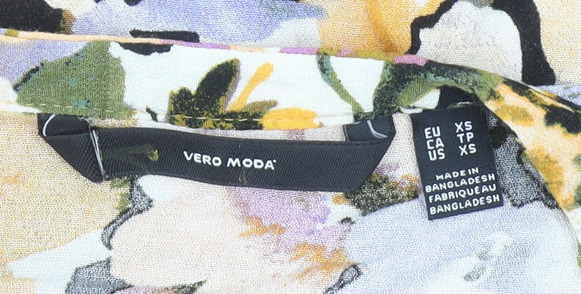 Womens UK Size XS VERO MODA Multicoloured Tunic Blouse