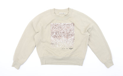 Womens UK Size S Only Beige Pullover Sweatshirt