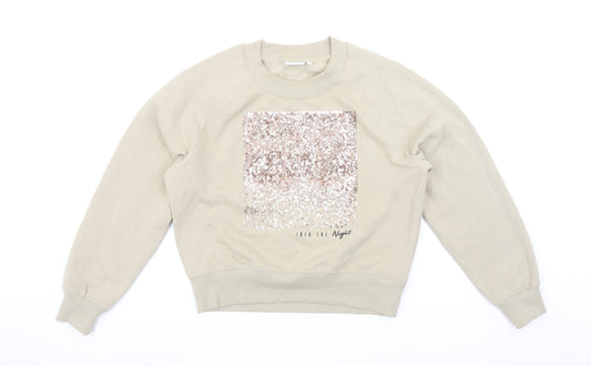 Womens UK Size S Only Beige Pullover Sweatshirt