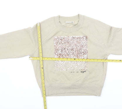 Womens UK Size S Only Beige Pullover Sweatshirt