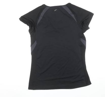 LA Gear Women Black Size 18 Short Sleeve Crew Neck Athletic Top