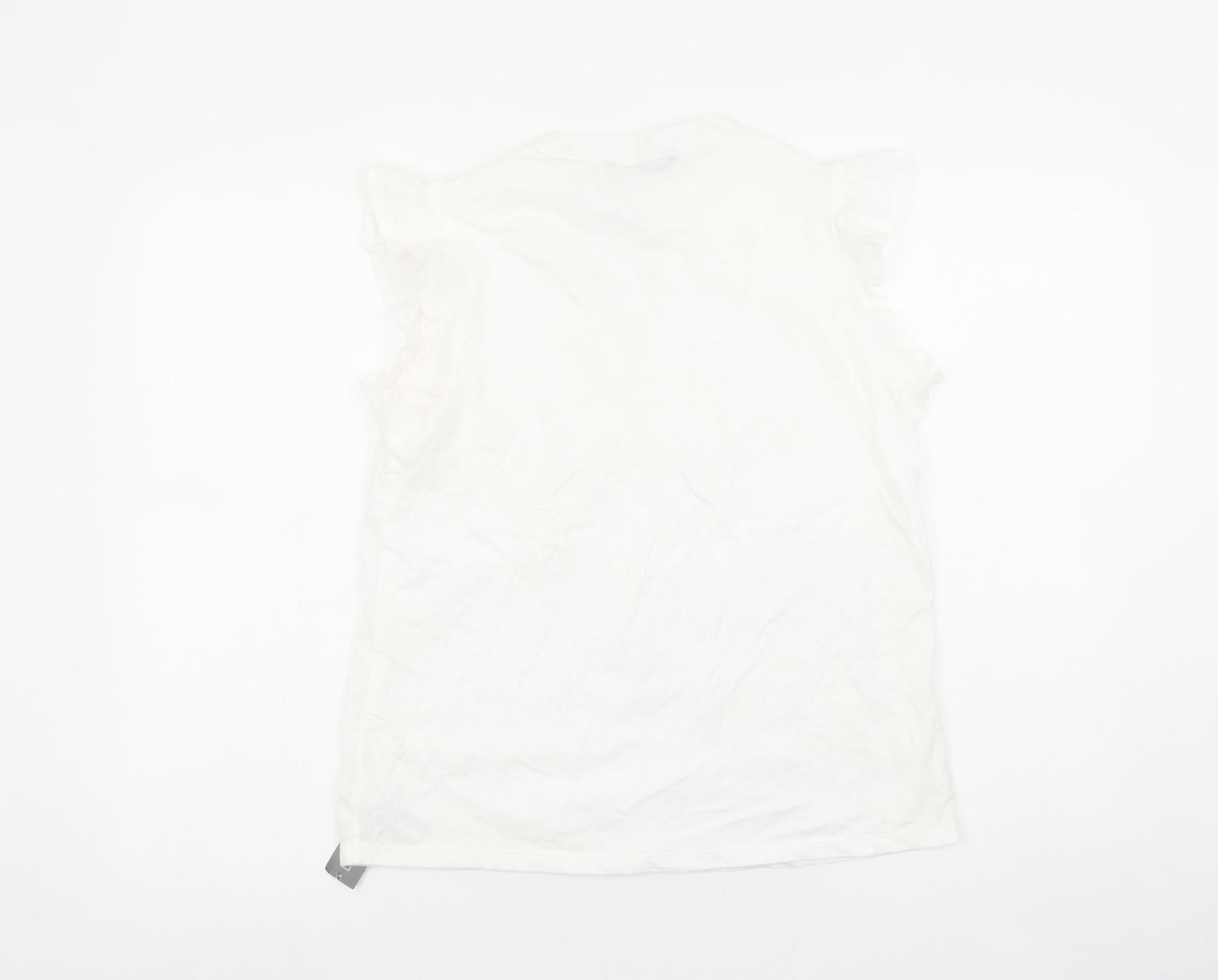 Womens UK Size S Dunnes White Tunic Blouse