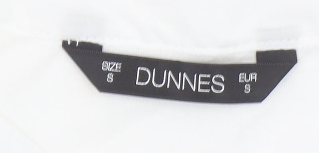 Womens UK Size S Dunnes White Tunic Blouse