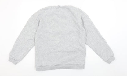 Disney Girls Grey Donald Duck Pullover Sweatshirt 12-13 Years