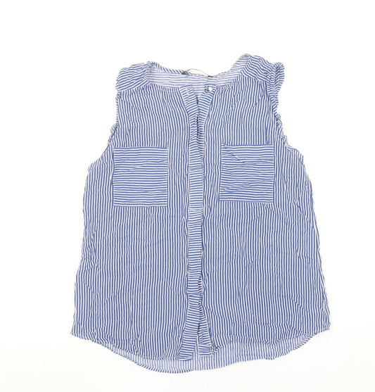 Womens UK Size 10 Dunnes Stores Blue Basic Blouse
