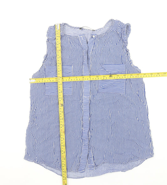 Womens UK Size 10 Dunnes Stores Blue Basic Blouse