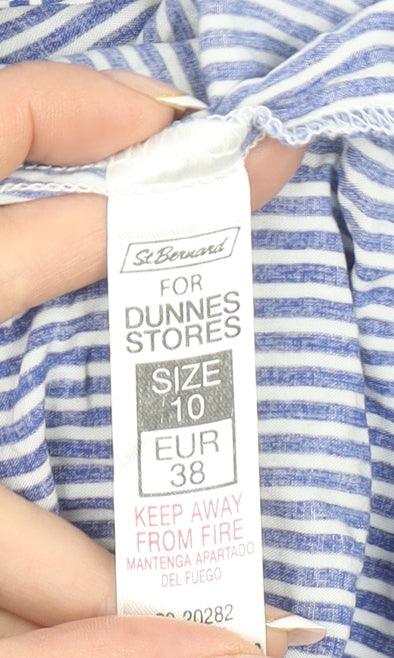 Womens UK Size 10 Dunnes Stores Blue Basic Blouse