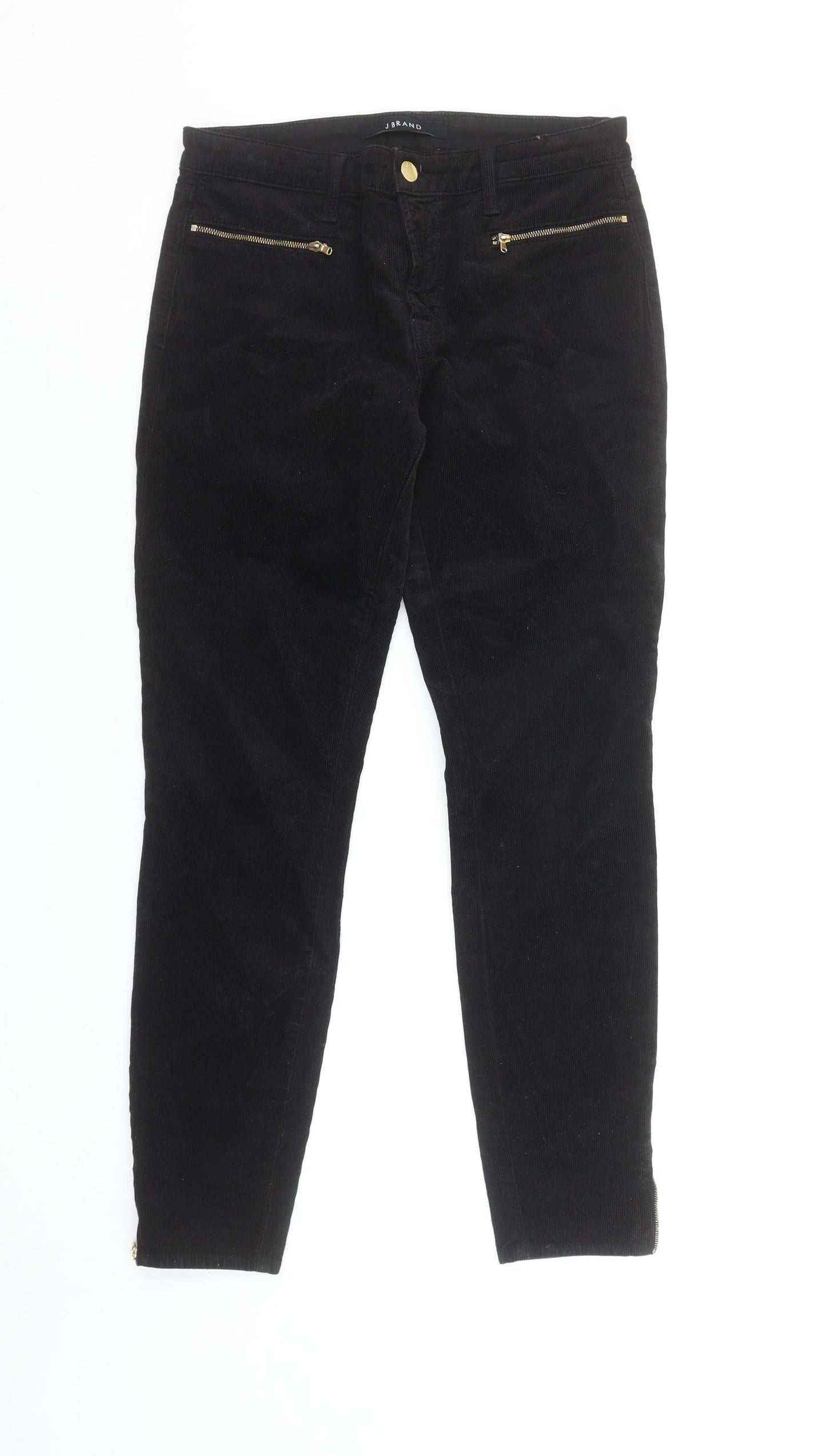 J Brand Womens Black Corduroy Skinny Trousers 27