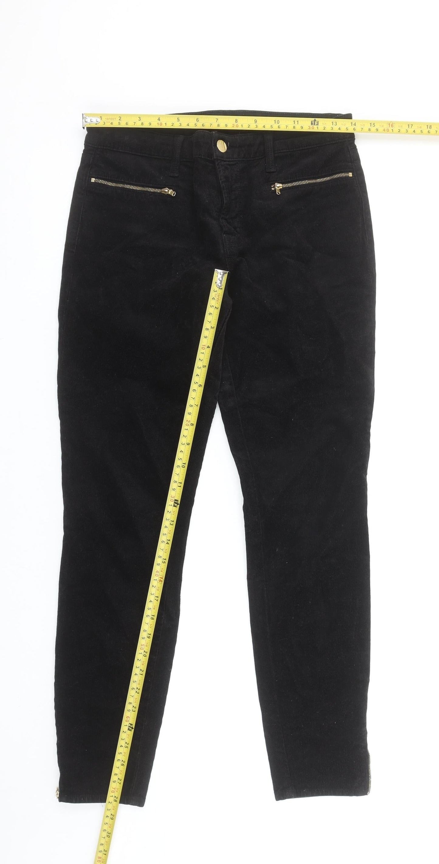 J Brand Womens Black Corduroy Skinny Trousers 27