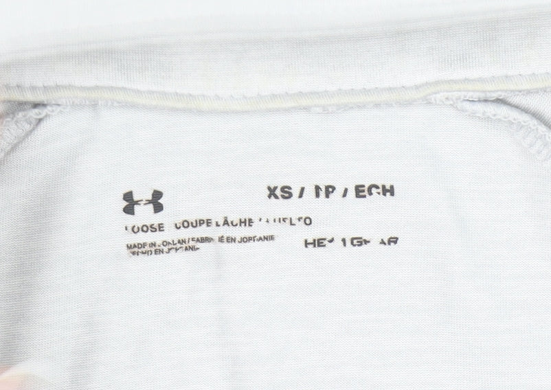 Womens UK Size XS Under armour White Pullover Sweatshirt