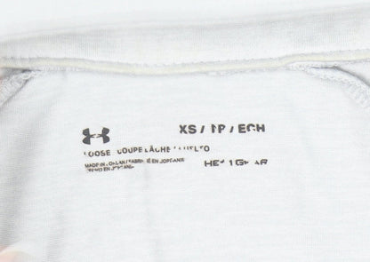 Womens UK Size XS Under armour White Pullover Sweatshirt