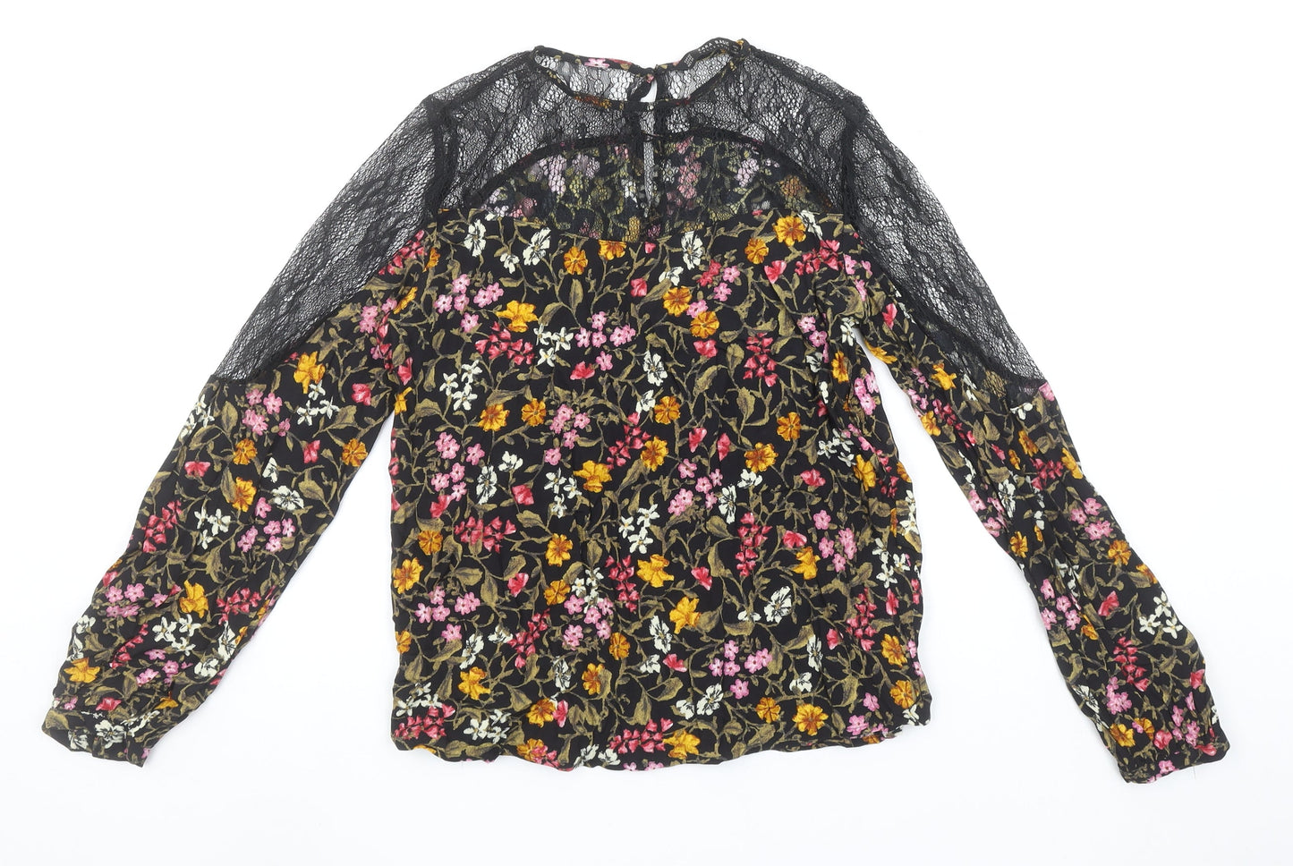 Womens UK Size XS Zara Multicoloured Basic Blouse