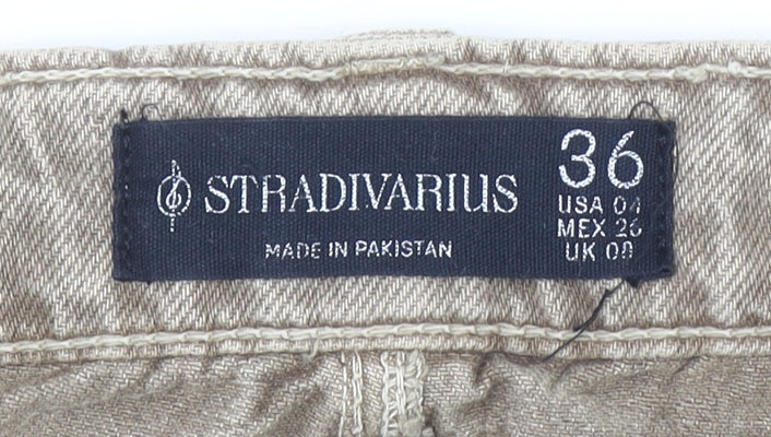 Womens UK Size 8 Stradivarius Cargo Twill Skirt