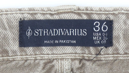 Womens UK Size 8 Stradivarius Cargo Twill Skirt