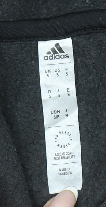 Womens UK Size S adidas Black Pullover Hoodie