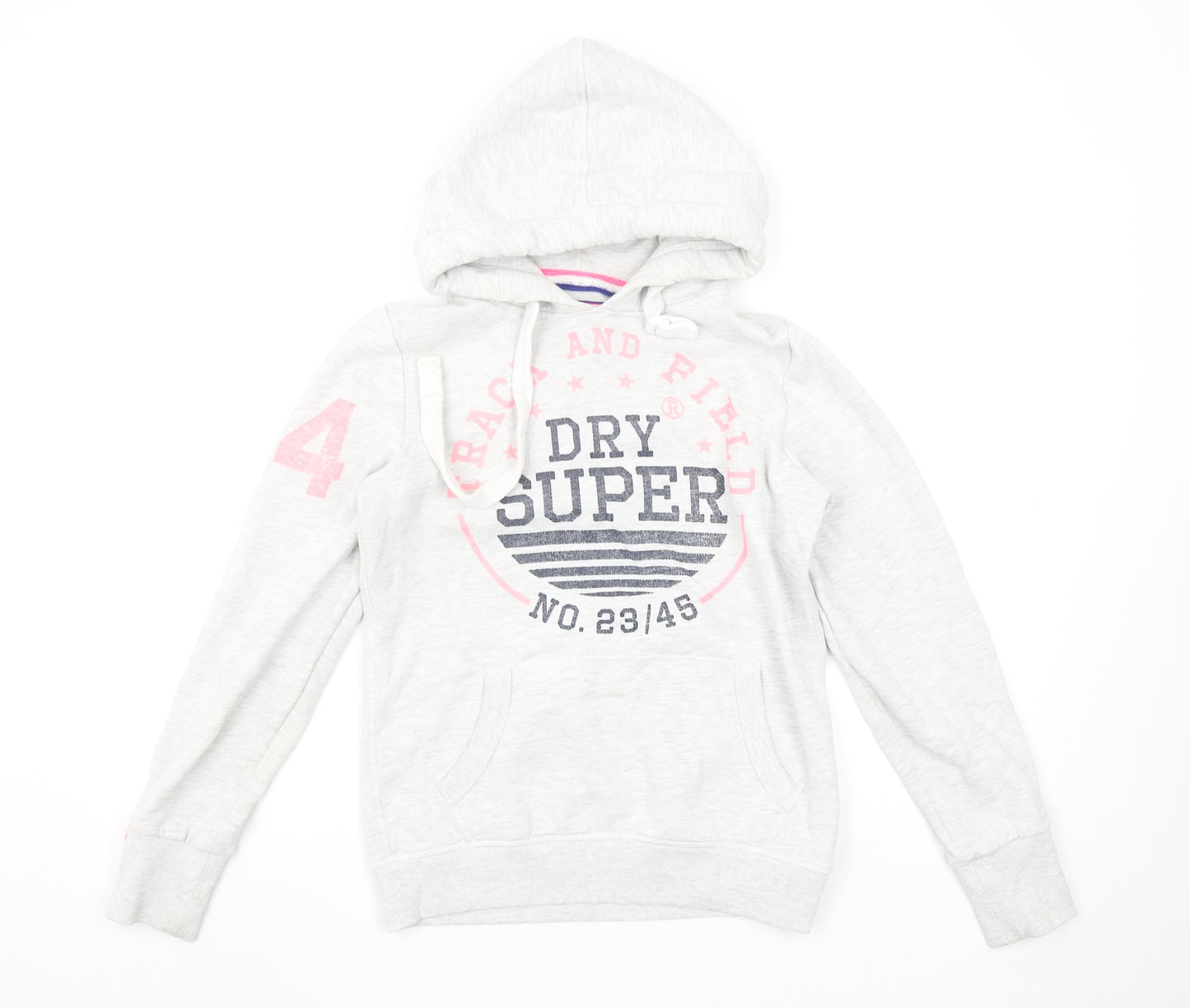 Womens UK Size S Superdry Grey Pullover Hoodie