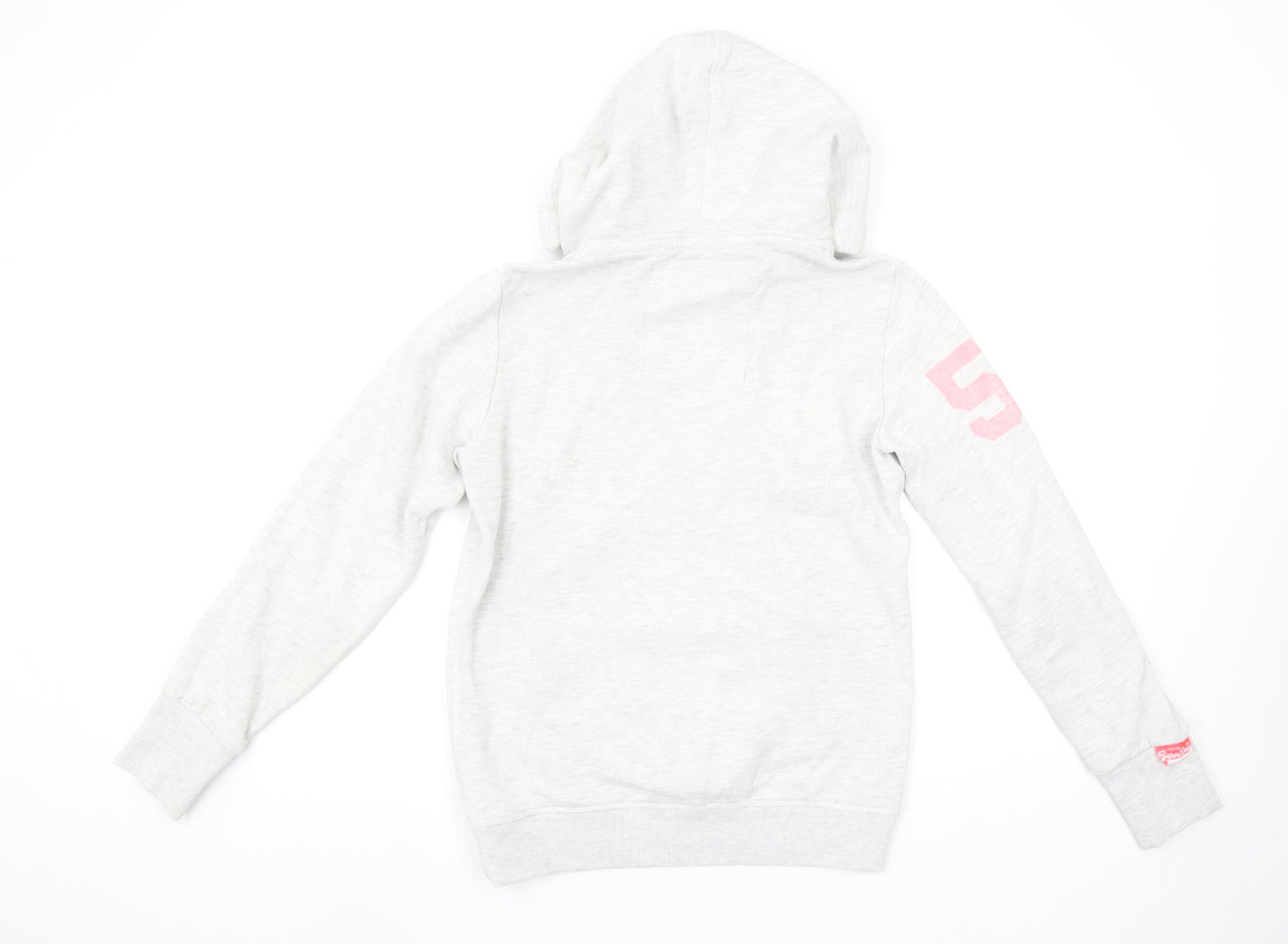 Womens UK Size S Superdry Grey Pullover Hoodie