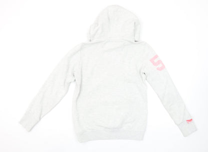 Womens UK Size S Superdry Grey Pullover Hoodie