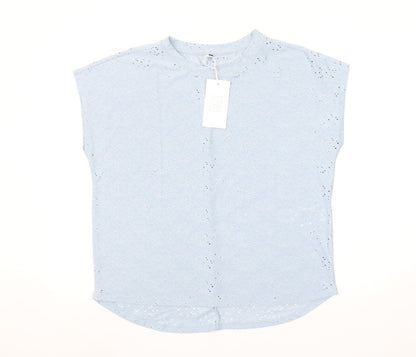 Womens UK Size M Only Blue Basic Blouse