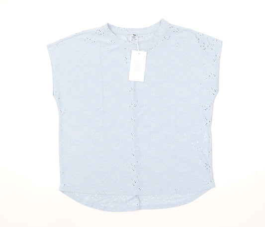 Womens UK Size M Only Blue Basic Blouse