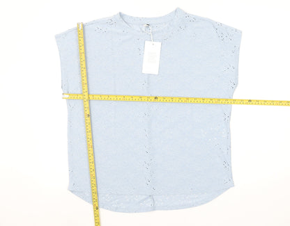 Womens UK Size M Only Blue Basic Blouse