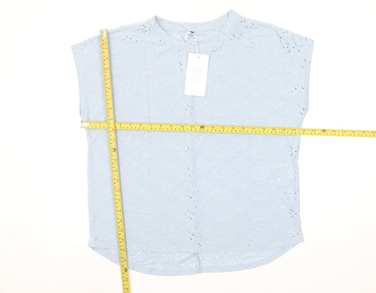 Womens UK Size M Only Blue Basic Blouse