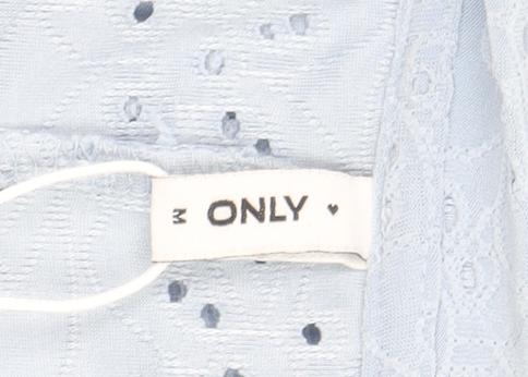 Womens UK Size M Only Blue Basic Blouse