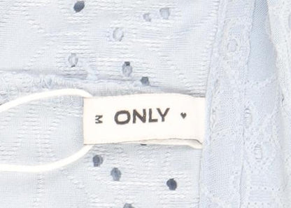 Womens UK Size M Only Blue Basic Blouse