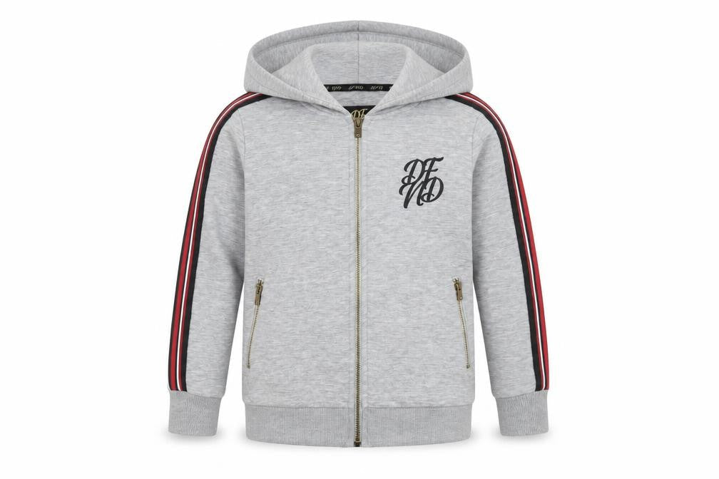 Boys UK Size 9-10 Years DFND Grey Full Zip Hoodie