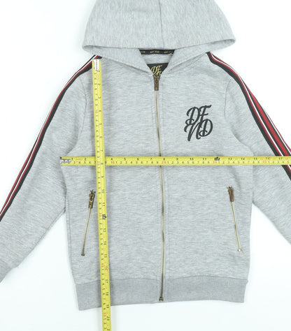 Boys UK Size 9-10 Years DFND Grey Full Zip Hoodie