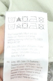 F&F Women Beige Mid Rise Straight Stretch Jeans UK 10