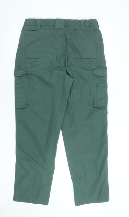 Mens UK Size M Tailored Image Regular Fit Cargo Green Trousers