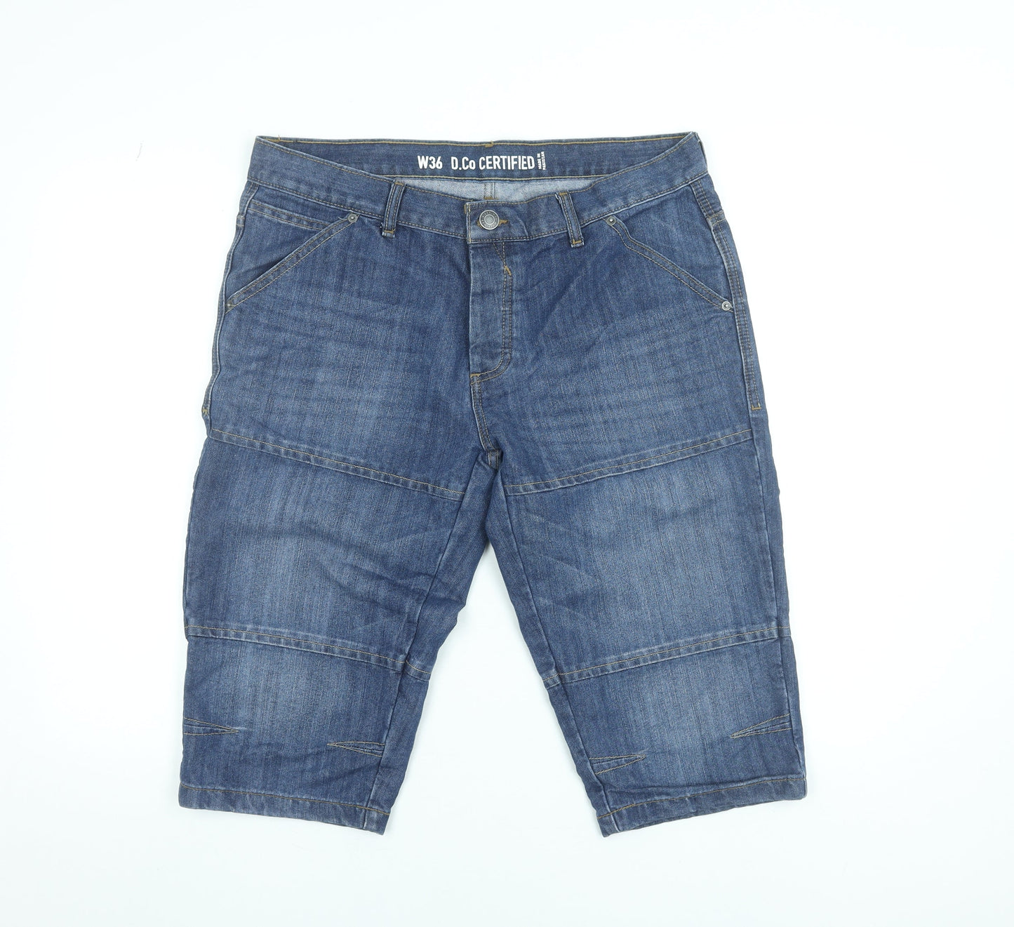 Denim Co Men's Blue Denim Cargo Shorts Size 36 Regular Fit