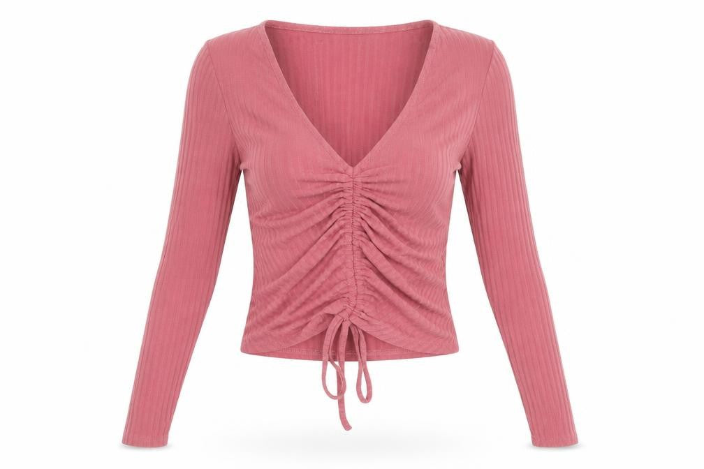 Womens UK Size 8 New Look Pink Cropped T-Shirt