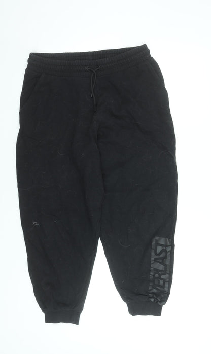 Womens UK Size 10 Everlast Regular Fit Jogger Black Trousers