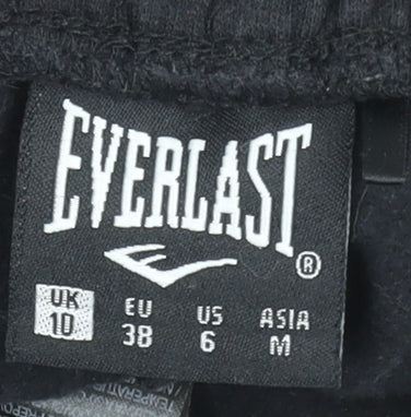 Womens UK Size 10 Everlast Regular Fit Jogger Black Trousers