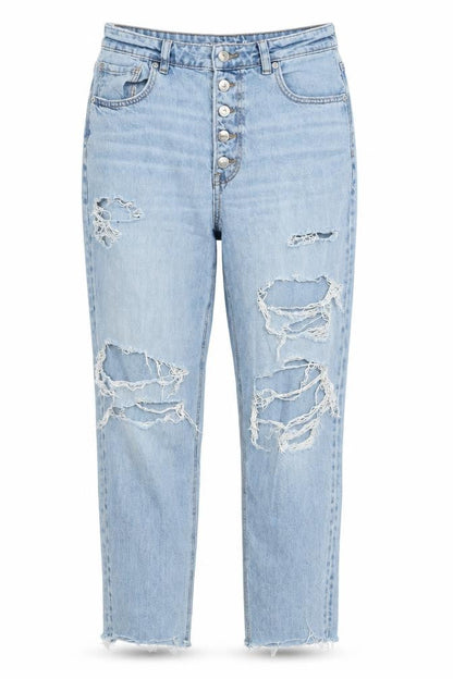 Womens UK Size 12 American Eagle Relaxed Fit Mom Blue Jeans