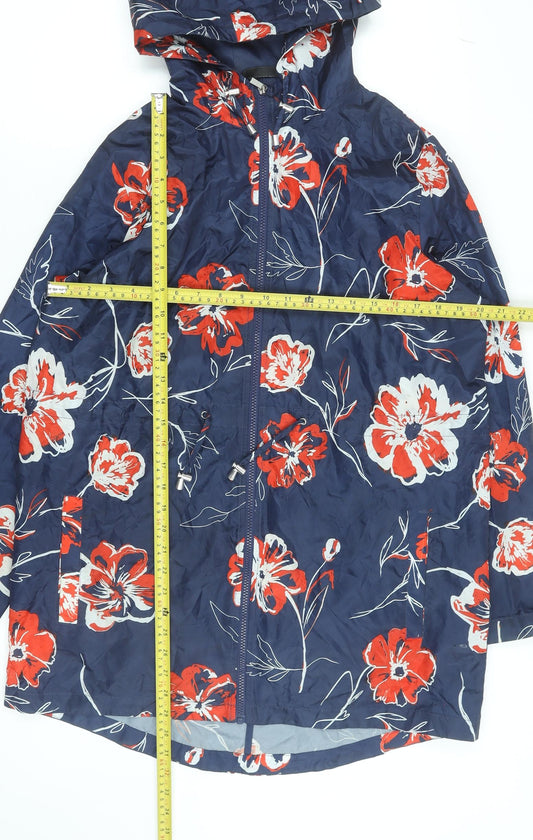 Womens UK Size M Savida for Dunnes Stores Blue Rain Coat