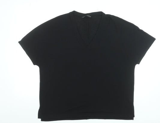 Womens UK Size L Dunnes Stores Black Basic T-Shirt