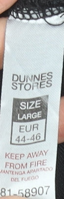 Womens UK Size L Dunnes Stores Black Basic T-Shirt