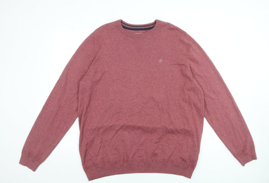 Fat Face Men’s Red Cotton Wool Crew Neck Jumper 2XL Tall