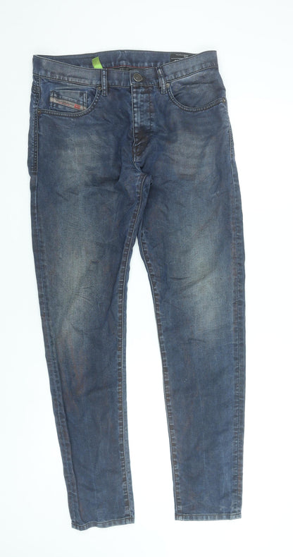 Diesel D-Strukt Jogg Slim Blue Men's Jeans W32 Straight Fit Cotton Blend
