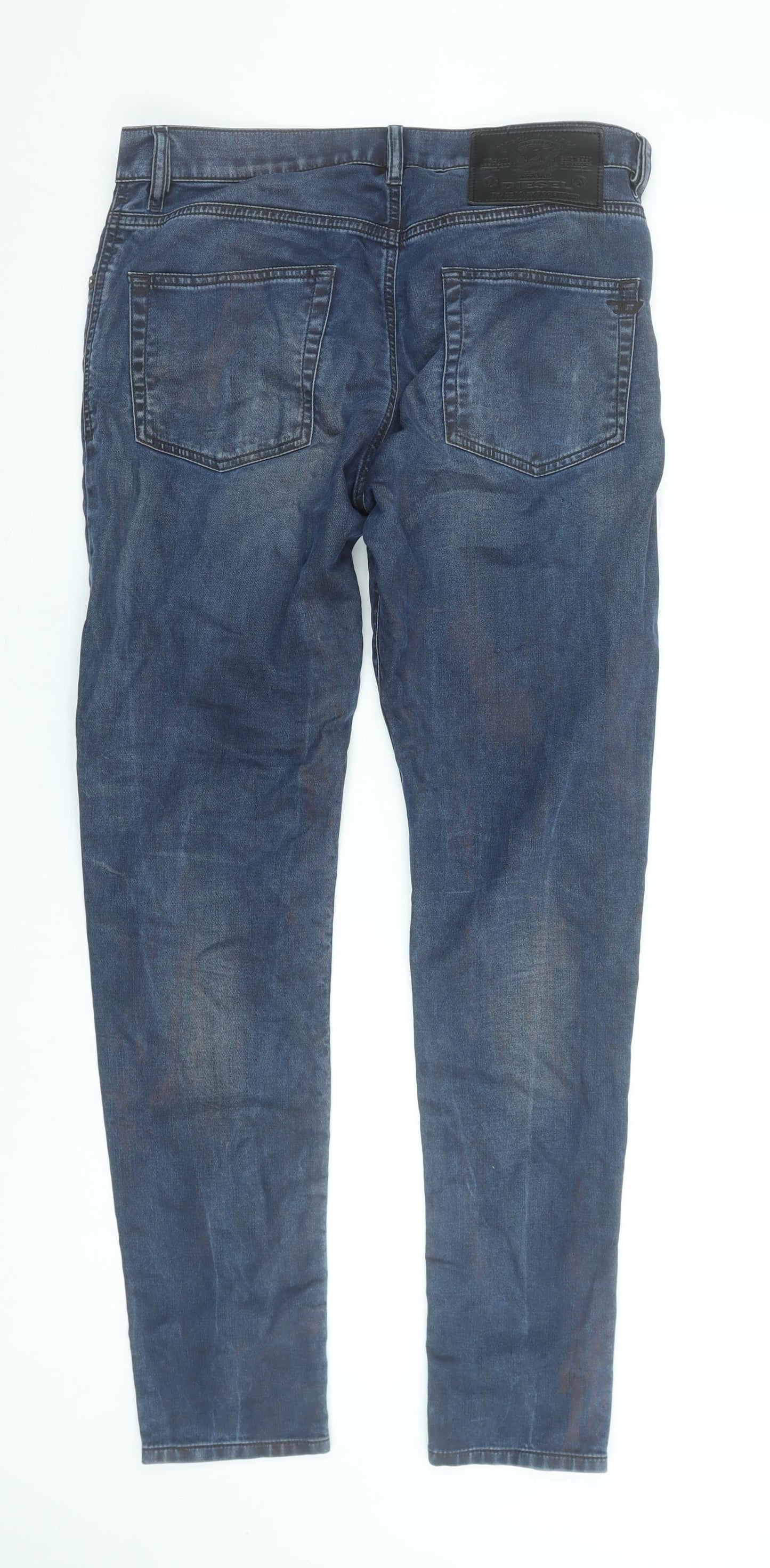Diesel D-Strukt Jogg Slim Blue Men's Jeans W32 Straight Fit Cotton Blend