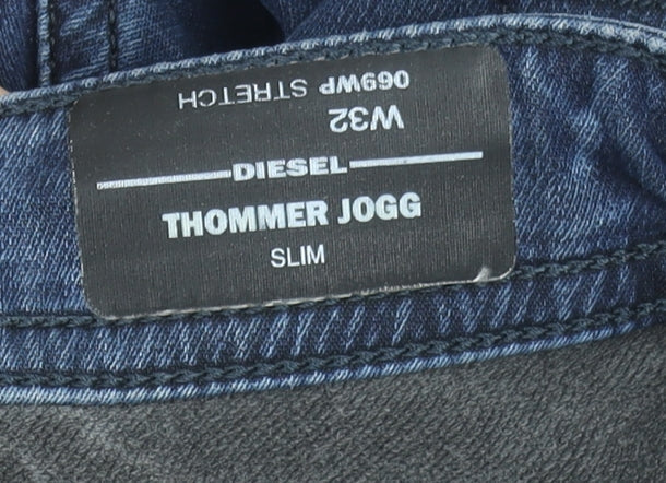 Diesel Thommer Jogg Slim Blue Men's Jeans W32 Straight Fit Denim