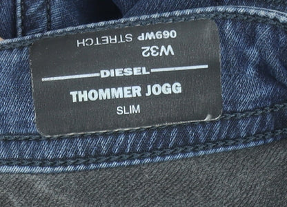 Diesel Thommer Jogg Slim Blue Men's Jeans W32 Straight Fit Denim